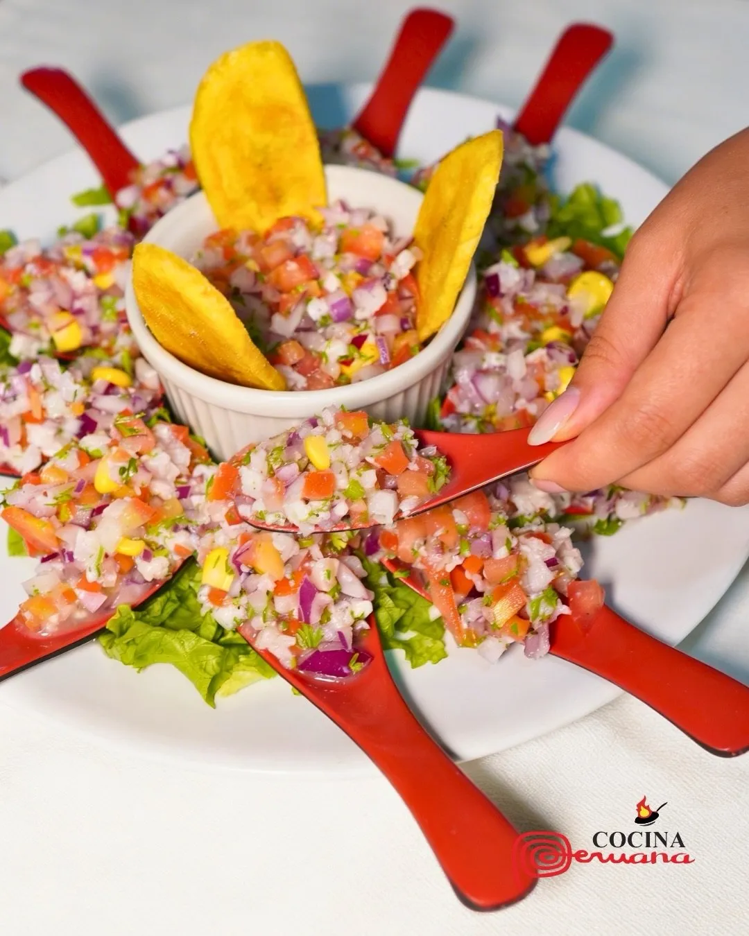 Fuente de mariscos a la chalaca