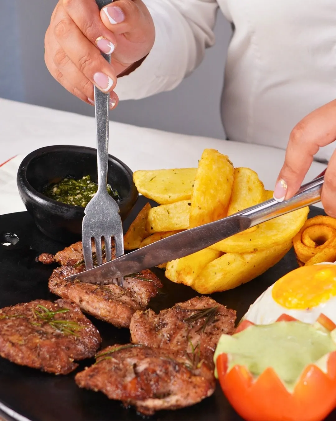 Medallones de cerdo a lo pobre
